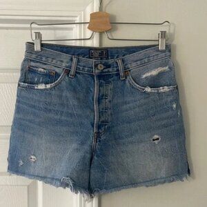 Abercrombie & Fitch High Rise Denim Short